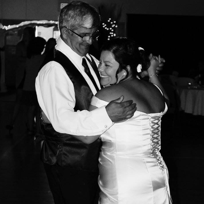 Katy dancing with her father at her wedding